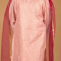 KASYA Girls Printed Regular Kurta with Trousers & With Dupatta image 2