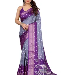Moda Rapido Bandhani Zari Silk Blend Saree-picture-11