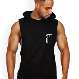 Fashnobic Do Not Waste Your Time Back Printed Hooded GymVest FB-105_Back_pt-113-image-21