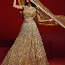 Libas Art Embellished Mirror Work Ready to Wear Lehenga & Blouse With Dupatta-image-20