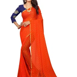 REDFISH Embellished Bollywood Chiffon Saree-picture-44
