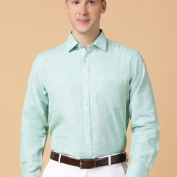 TABARD Men Spread Collar Solid Cotton Formal Shirt-picture-26