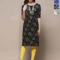 Anouk Rustic Women Pack of 4 Ethnic Motifs Printed Daily Straight Kurtas-41