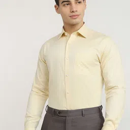 Raymond Patterned Pure Cotton Semicutaway Formal Shirt-image-50