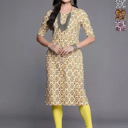 Anouk Rustic Women Pack of 4 Geometric Printed Daily Straight Kurtas-image-98