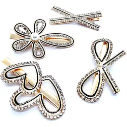Blubby Unisex Set of 4 Fashion Korean Style Metal Hair Clips-13