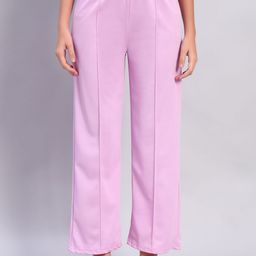 DIZON Women Striped Original Slim Fit Easy Wash Trousers-image-41