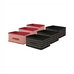 Aura Black Set of 6 Regular Drawer Organiser Organisers-21