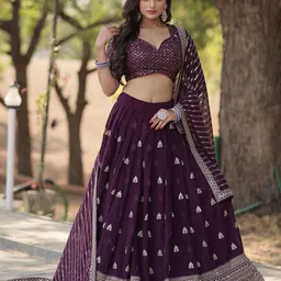Fashion Basket Unstitched Lehenga & Ready to Wear Blouse With Dupatta-picture-36