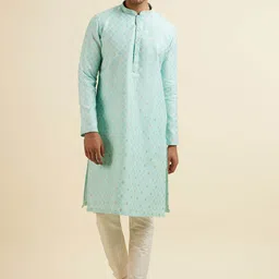 Manyavar Men Embroidered Regular Kurta with Pyjamas-picture-1
