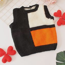 Woonie Kids Colourblocked Round Neck Sweater Vest-picture-41