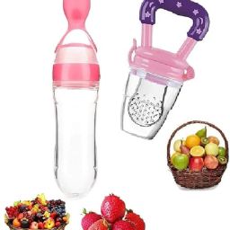 Baby Food Feeding Spoon Ultra Soft Food Grade Silicone Combo of 2 Feeder - Silicone-17