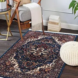 MODEFE Blue Ethnic Motifs Anti-Skid Nylon Carpet-picture-40