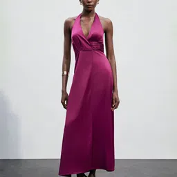 LULU & SKY Women Halter Neck Maxi Dress-image-19