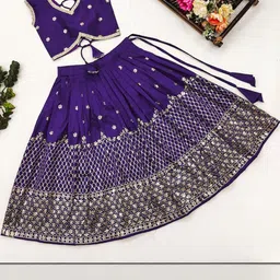Shoryam Fashion Girls Art Silk Ready to Wear Lehenga Choli-37