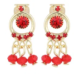 Ear Cuffs without Piercing Timeless and Classic Cuff Earrings for Women (G1030s) (Red)-5