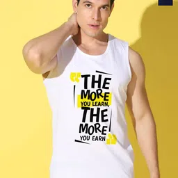 WOOSTRO Pack Of 2 Printed Combed Cotton Gym Vests VWS26(MORE WHITE)(BKLN NAVY)-image-81