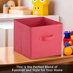Aura Pink Set of 6 Regular Square Foldable & Multipurpose Wardrobe Storage Box Organizer image 4