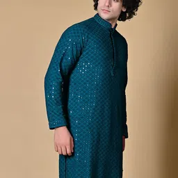 MAAHI FABS Men Geometric Thread Work Handloom Kurta-picture-38