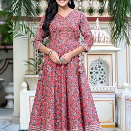 RANI PRINTS Printed Straight Pure Cotton Kurta-image-67