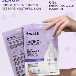 Twasa Set Of 3 Retinol Sheet Mask For Anti Aging - 20 g Each image 4