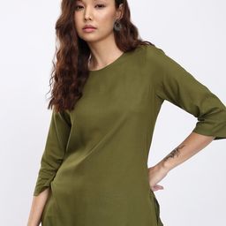 Anouk Rustic Round Neck Straight Kurti-picture-40