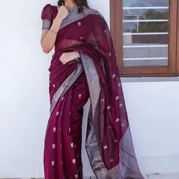 SHOP DROP Woven Design Pure Silk Designer Banarasi Saree-image-78