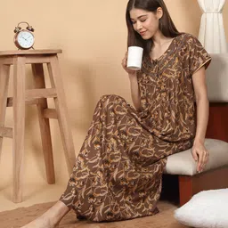 Sweet Dreams Women Printed Maxi Nightdress-picture-16