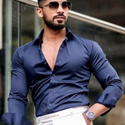 SZN Men Standard Fit Solid Spread Collar Cotton Casual Shirt-image-54