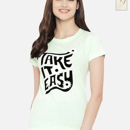 Tromko Women Pack of 2 Typography Printed Round Neck Cotton Regular Fit T-shirts-picture-34