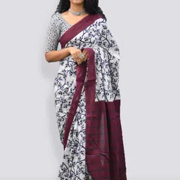 Lovwear White Pure Cotton Sarees-picture-16