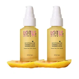 Lotus Herbals WhiteGlow Set Of 2 Vitamin C & Gold Radiance Face Serum-30ml Each-12