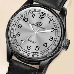 DOUBLERUN Men Dial & Leather Straps Analogue Multi Function Watch H05N1701-56