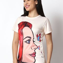 CORSICA Women Printed Raw Edge T-shirt-picture-8
