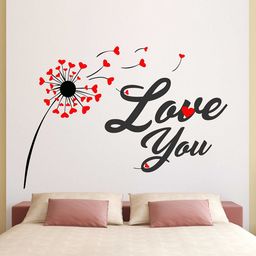 LANSTICK Red & Black Flower With Love Wallsticker-picture-28