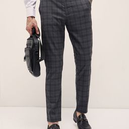 THE BEAR HOUSE Men's Checked Slim Fit Formal Trouser-image-71