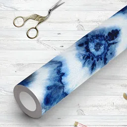 ArtzFolio Printed UV-Resistant Anti-Bacterial Shibori Indigo Batik Peel & Stick Wallpaper-picture-12