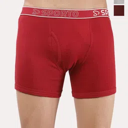 Sporto by Macho Men Pack Of 3 Short Trunks - Sprto_M1030-G(1)-M(1)-R(1)-S-picture-20