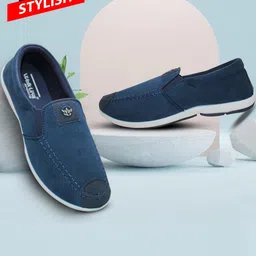 WALKLINE Men Blue Suede Loafers-picture-48