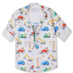 CAVIO Boys Pack of 2 Comfort Spread Collar Conversational Printed Cotton Casual Shirts-image-96