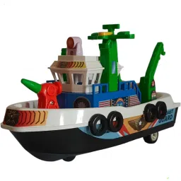 SHINSEI CITY HARBOUR BOAT (MULTICOLOUR) COLOUR MAY VARY PULL BACK & GO ACTION-15