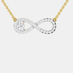 Sparkles Lab Grown Diamond 1.2 Carat Round Infinity Pendant Necklace-image-54