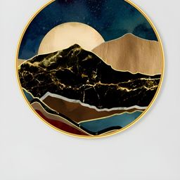 SAF White & Gold-Toned Abstract Synthetic Wood Wall Paintings-picture-11