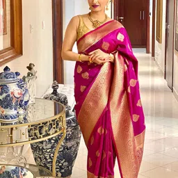 AMRUTKALA SAREES Woven Design Zari Banarasi Saree-picture-46