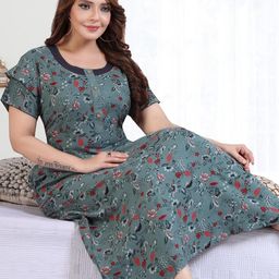 LIFE-TALE Women Green Satin Nightdress-image-95