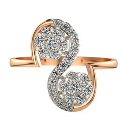 VALANOVA 18K Rose Gold Diamond Studded Ring 2.74 g-image-8