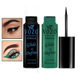 VOZO Set Of 2 Glide & Define Infusion Essential Liquid Eyeliner - 5 ml Each- Shade- 01- 06-43