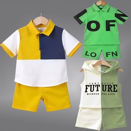 Lofn Unisex Kids Printed T-shirt with Shorts-image-4