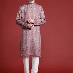 MANQ Men Ethnic Motifs Thread Work Kurta-26
