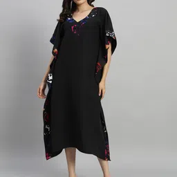 Curvydrobe Flared Sleeves Kaftan Midi Dress-28